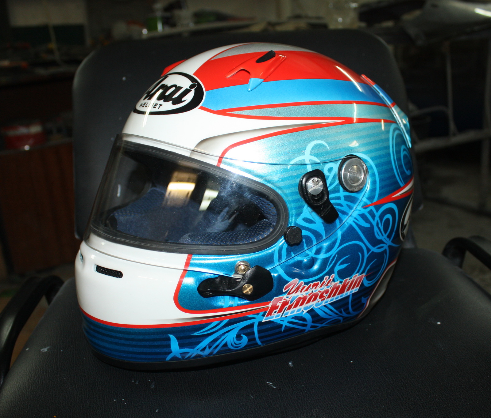 A little (2 helmets but a lot of photos) airbrushing on karting helmets (part 2) - My, Airbrushing, Airbrushing on the helmet, Arai, Karting, Tyumen, Airbrushing72, Tyumenaero, Longpost