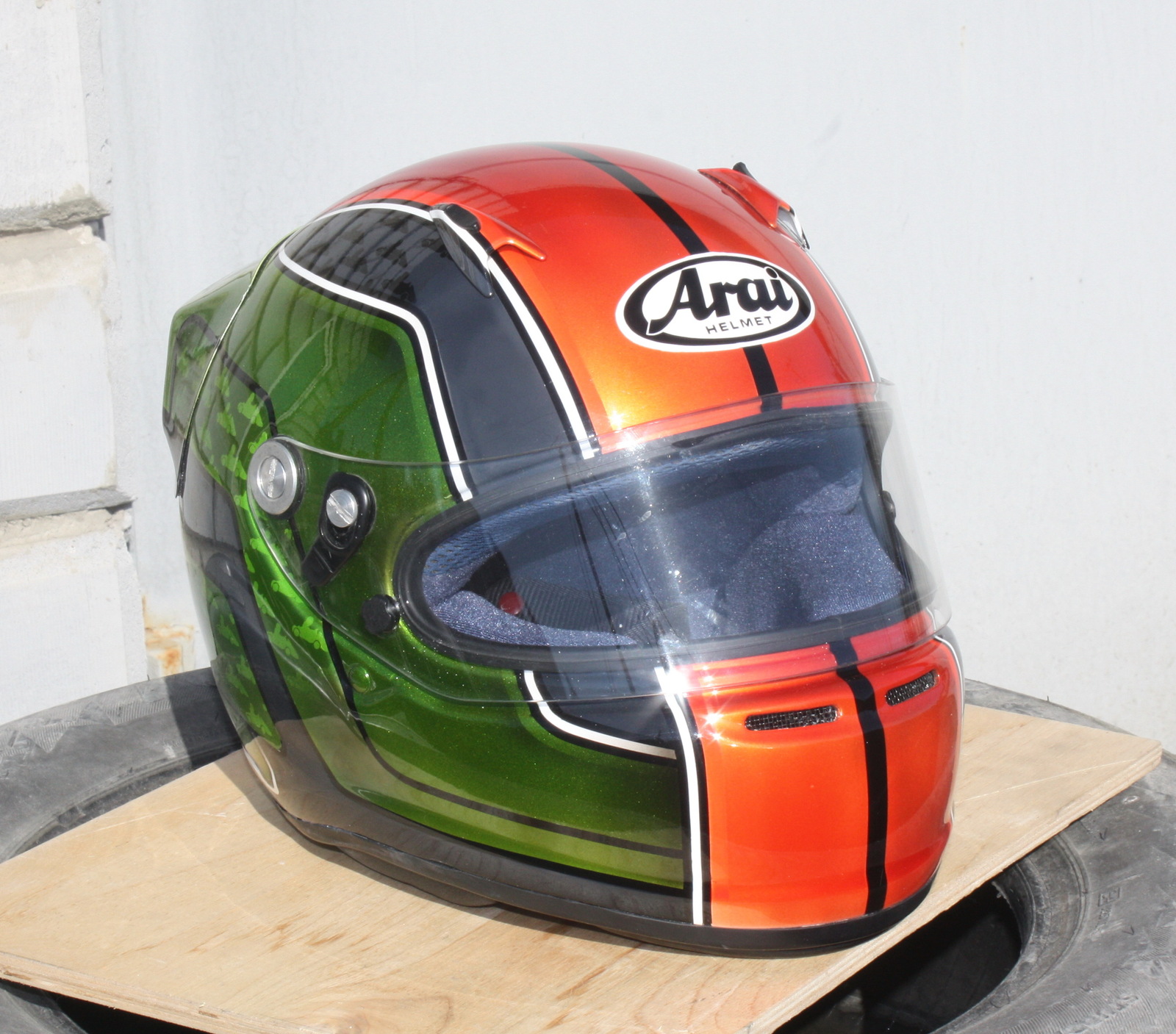 A little (2 helmets but a lot of photos) airbrushing on karting helmets (part 2) - My, Airbrushing, Airbrushing on the helmet, Arai, Karting, Tyumen, Airbrushing72, Tyumenaero, Longpost