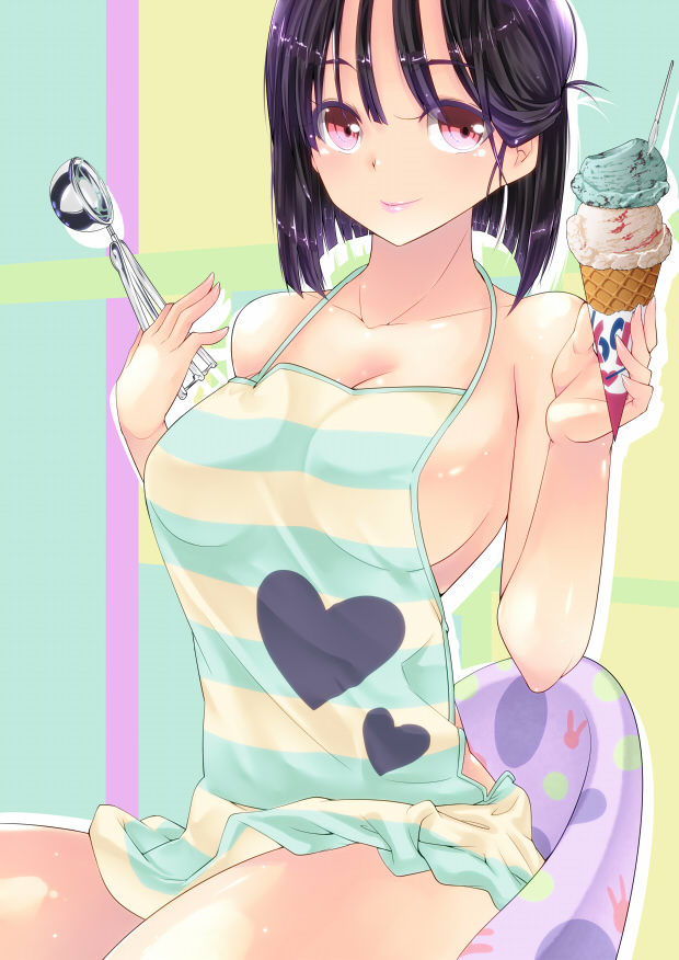 Ice cream selection in your feed - NSFW, Anime art, Ice cream, Longpost