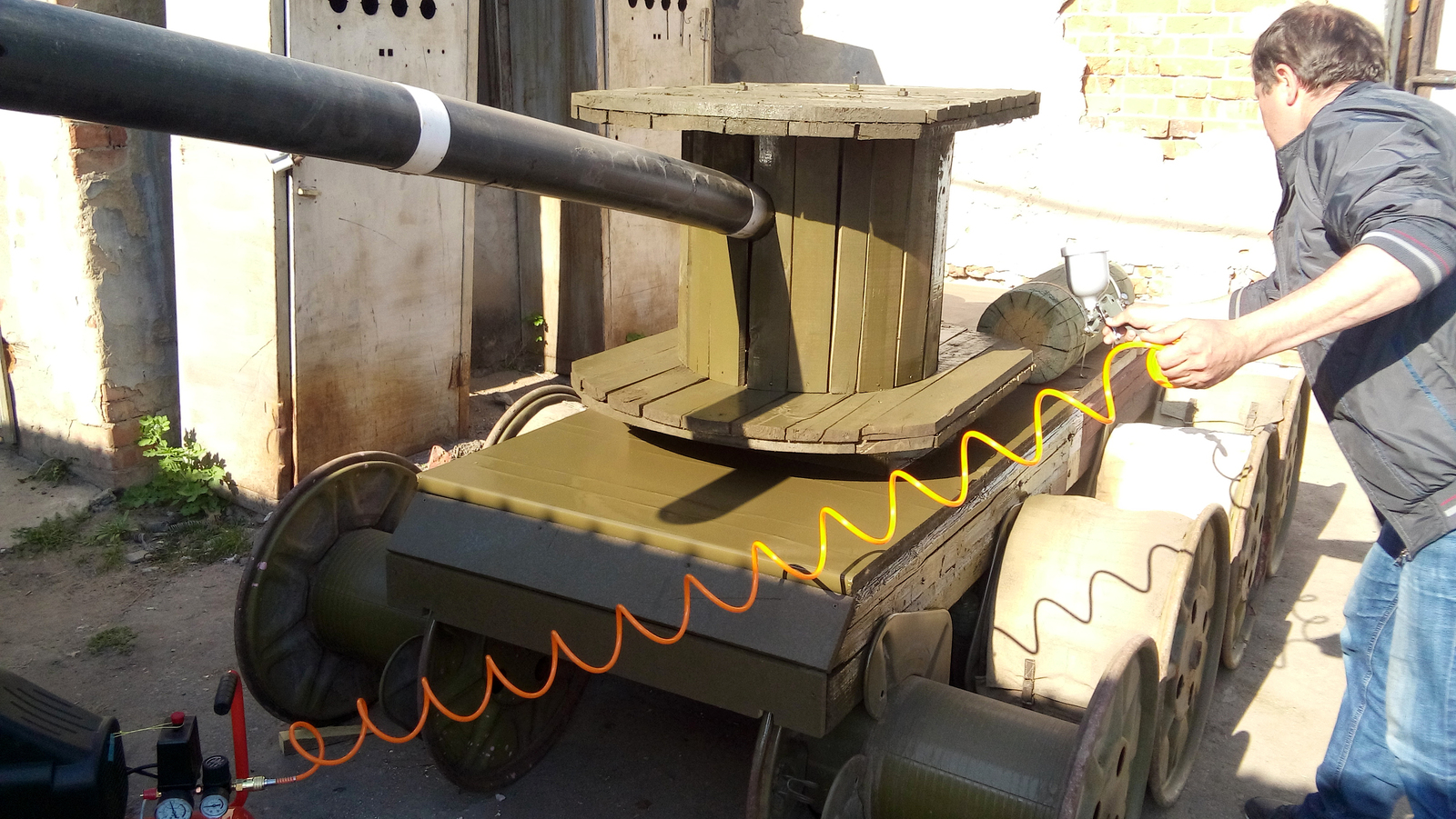 T-34 from improvised materials - Troitsk, T-34, Tanks, Song Victory Day, With your own hands