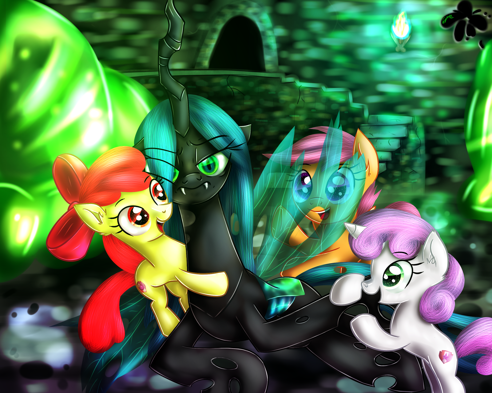 Hooray, new tag finder! - My little pony, Queen chrysalis, Cutie mark crusaders