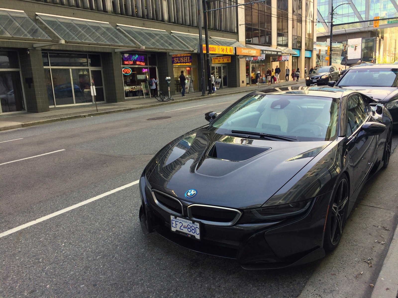 Bmw i8 - My, Bmw, Bmw i8, Electric car, The street, Canada, Vancouver, Longpost