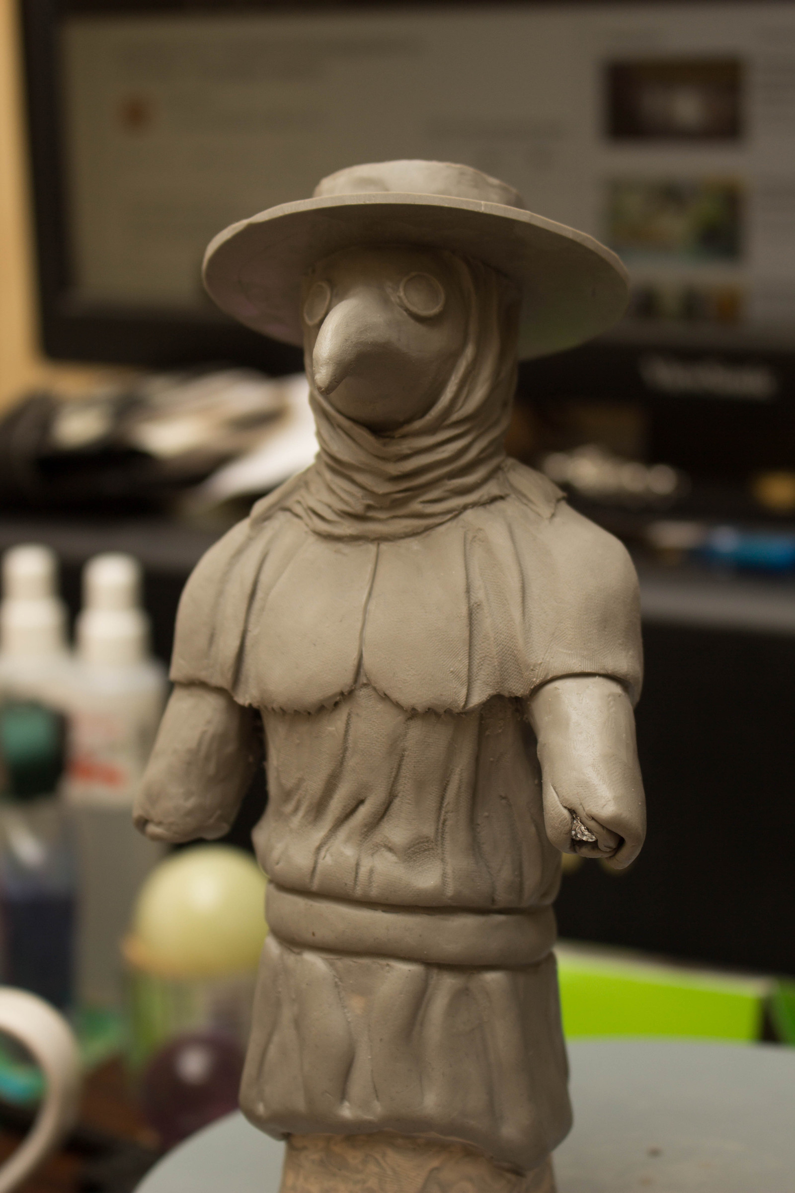 Making a plague doctor - My, My, Handmade, Polymer clay, Figurines, Plague Doctor, Longpost