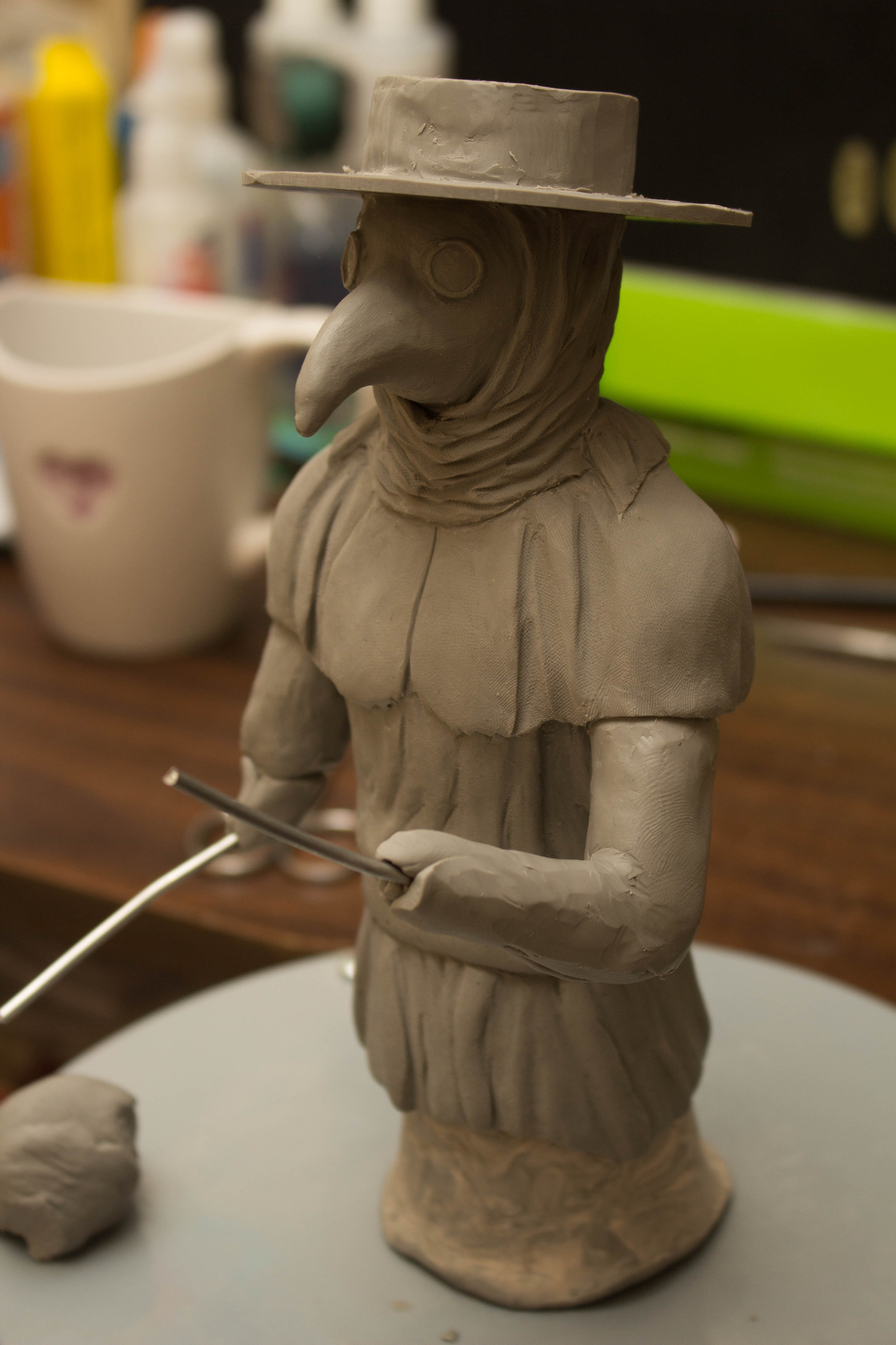 Making a plague doctor - My, My, Handmade, Polymer clay, Figurines, Plague Doctor, Longpost