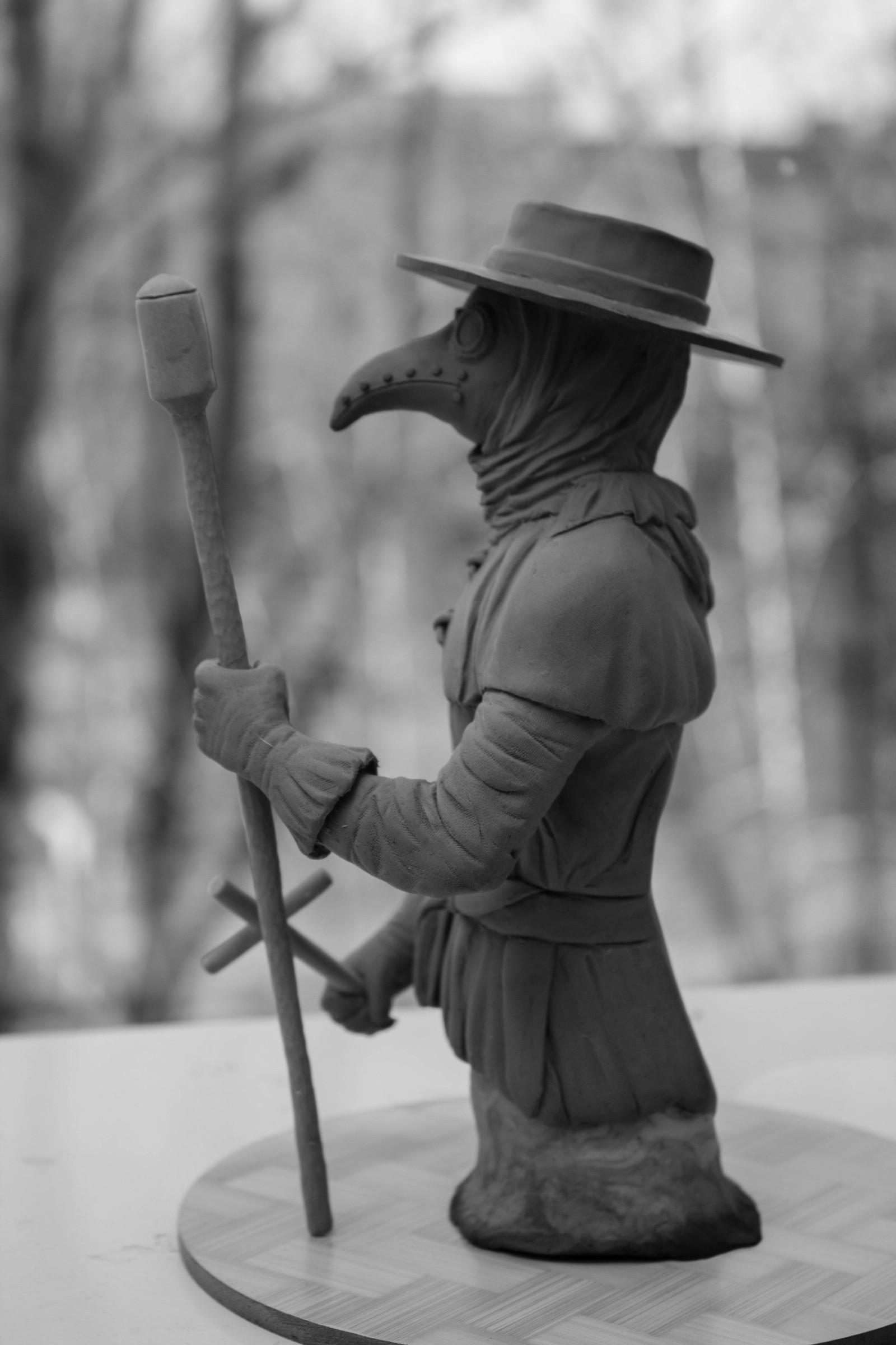 Making a plague doctor - My, My, Handmade, Polymer clay, Figurines, Plague Doctor, Longpost