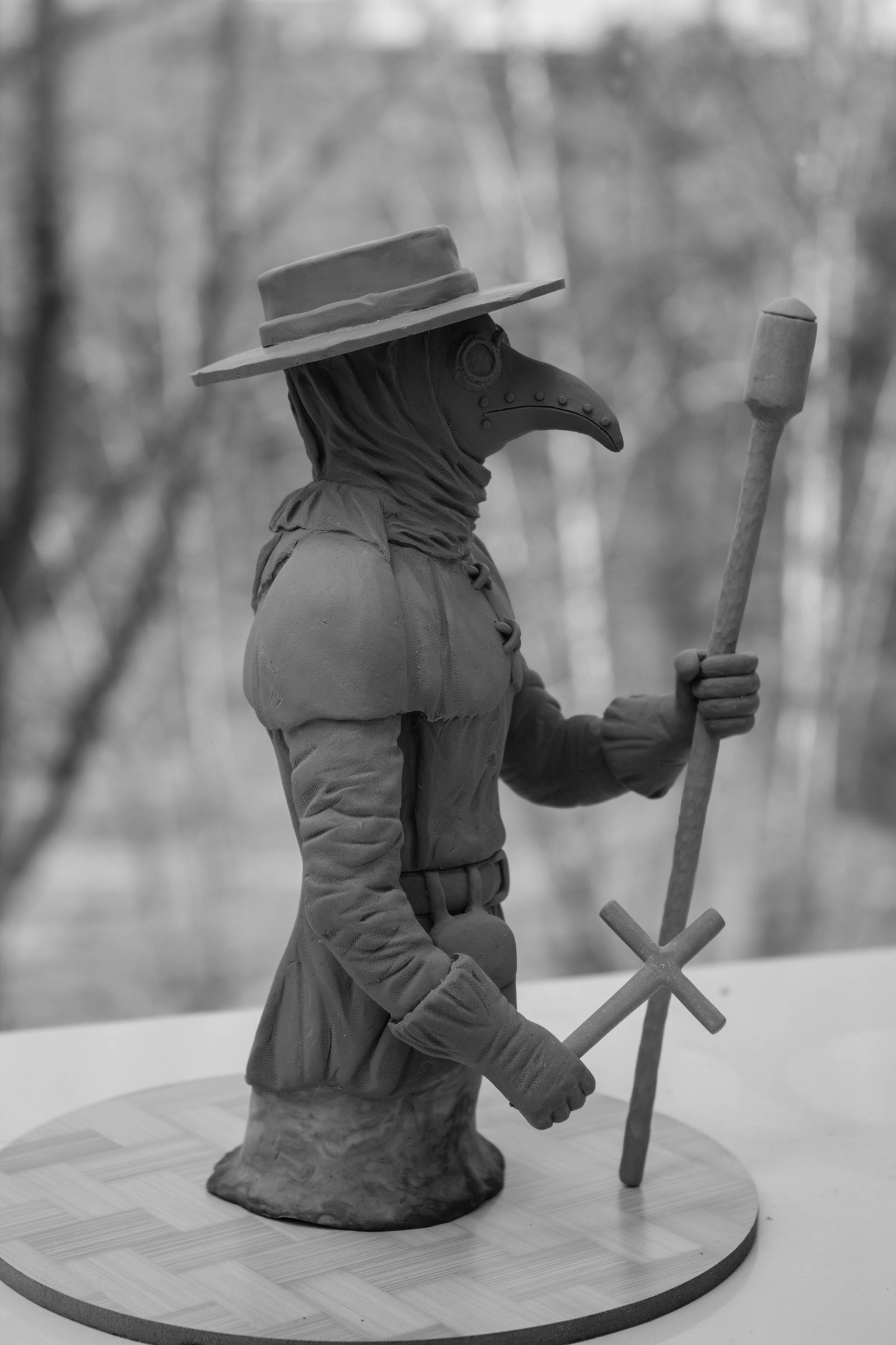 Making a plague doctor - My, My, Handmade, Polymer clay, Figurines, Plague Doctor, Longpost