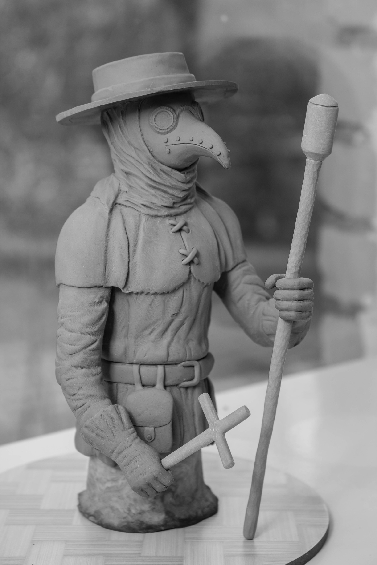 Making a plague doctor - My, My, Handmade, Polymer clay, Figurines, Plague Doctor, Longpost