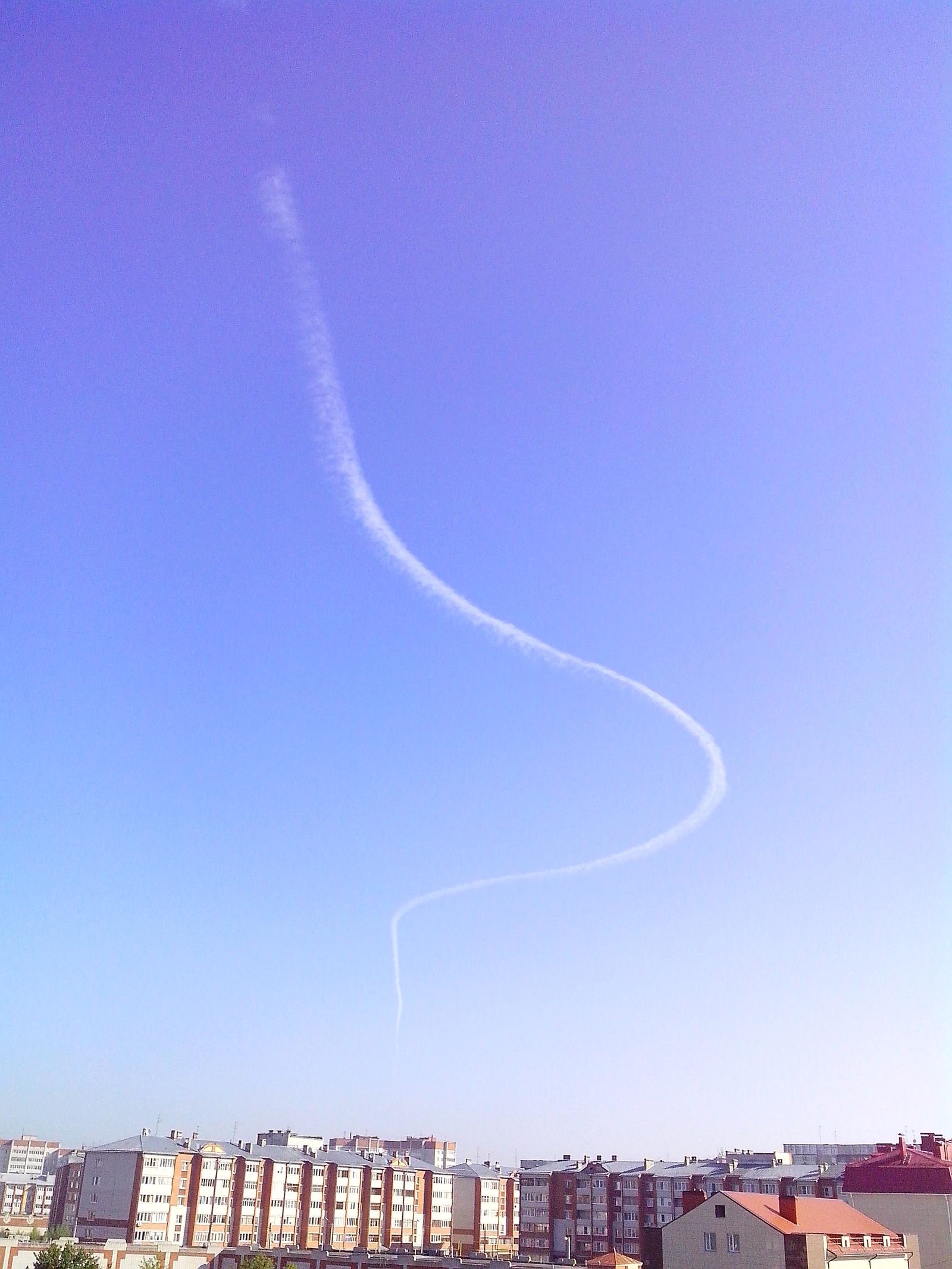 Clear sky turbulence. - My, Turbulence, , Sky, Airplane, Track