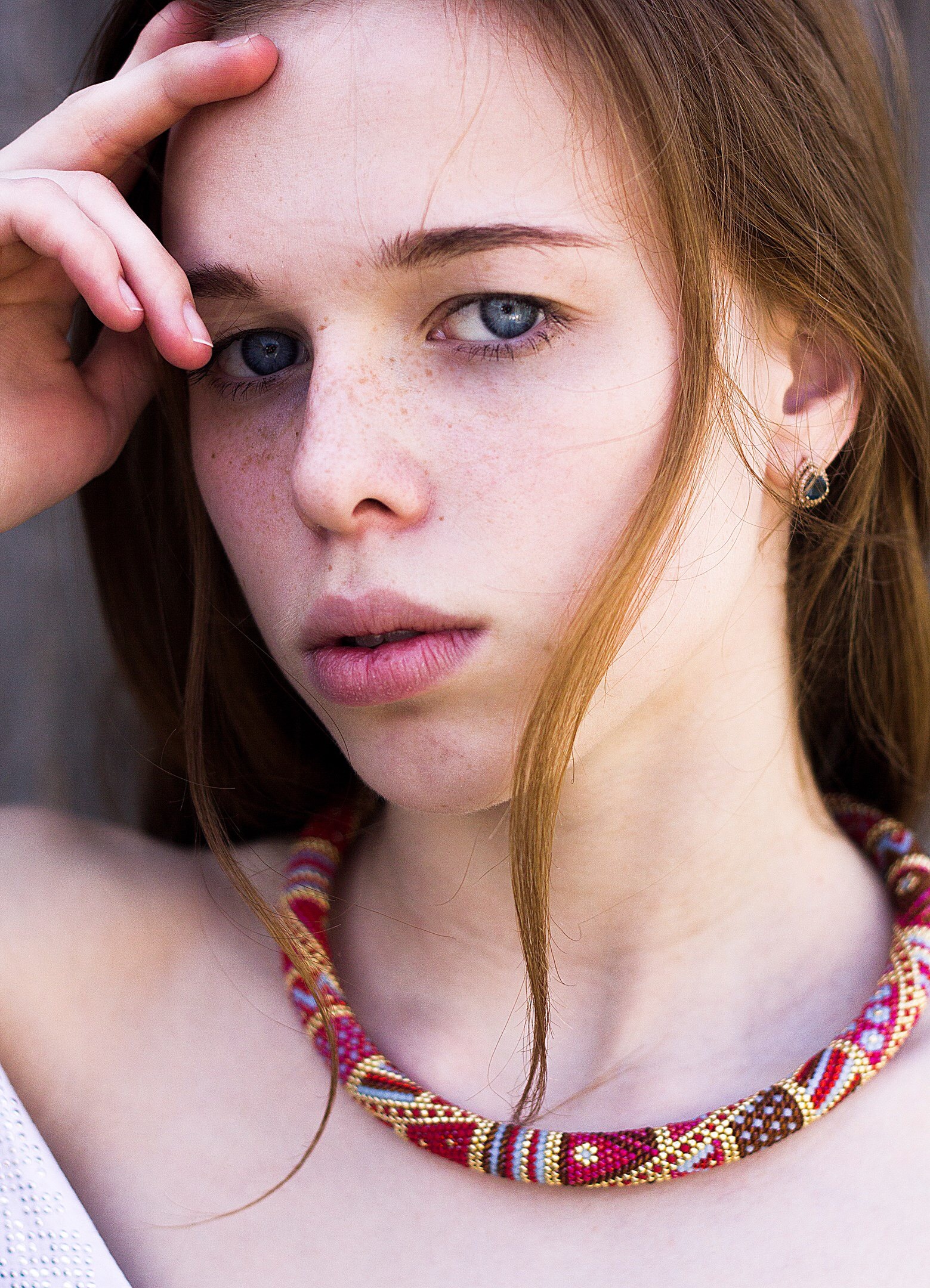 Necklace-cord. How it looks on the model - My, Models, Beading, Handmade, Crochet, Knitting, Presents, Longpost