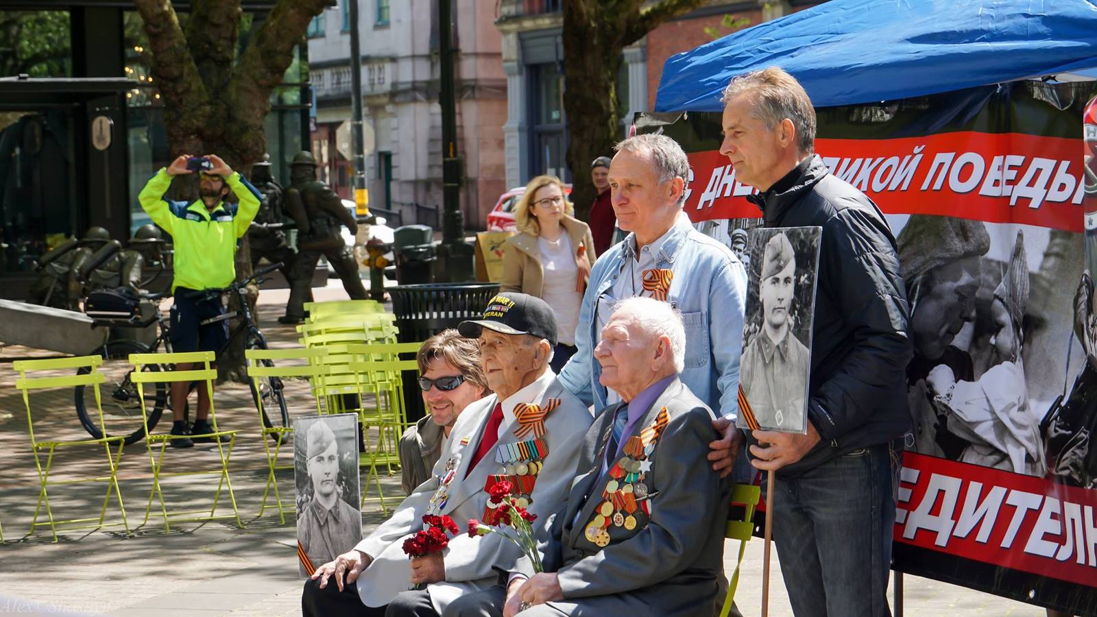 The Immortal Regiment marches through Seattle. - Immortal Regiment, USA, Seattle, 2017, Video, Longpost, May 9, May 9 - Victory Day