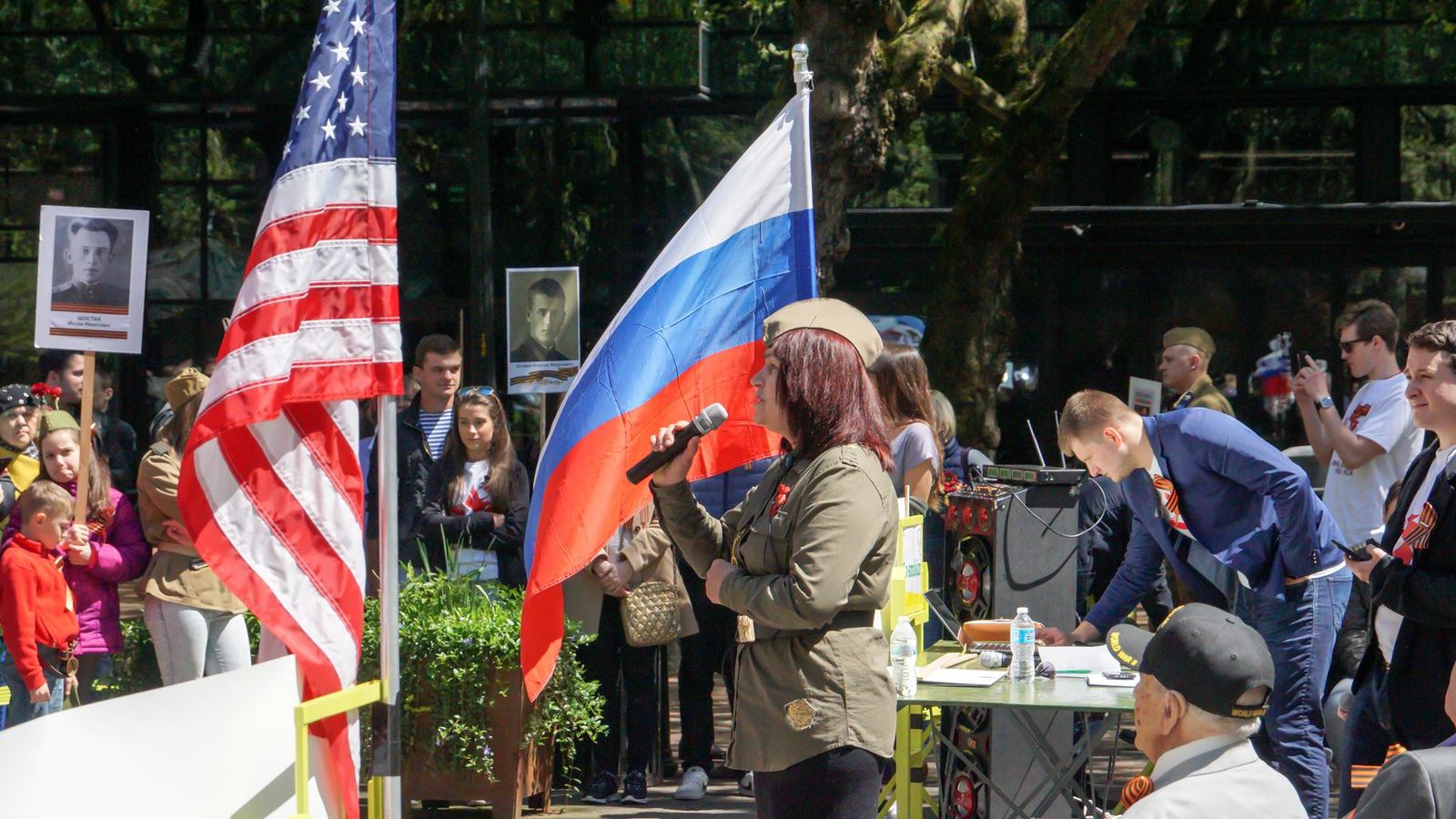 The Immortal Regiment marches through Seattle. - Immortal Regiment, USA, Seattle, 2017, Video, Longpost, May 9, May 9 - Victory Day