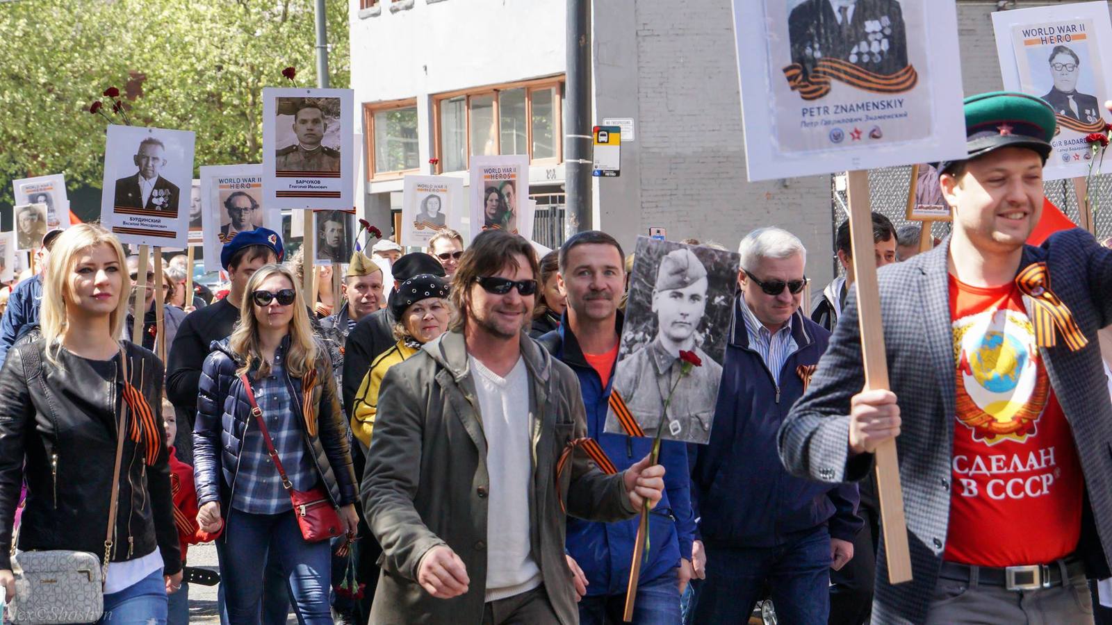 The Immortal Regiment marches through Seattle. - Immortal Regiment, USA, Seattle, 2017, Video, Longpost, May 9, May 9 - Victory Day