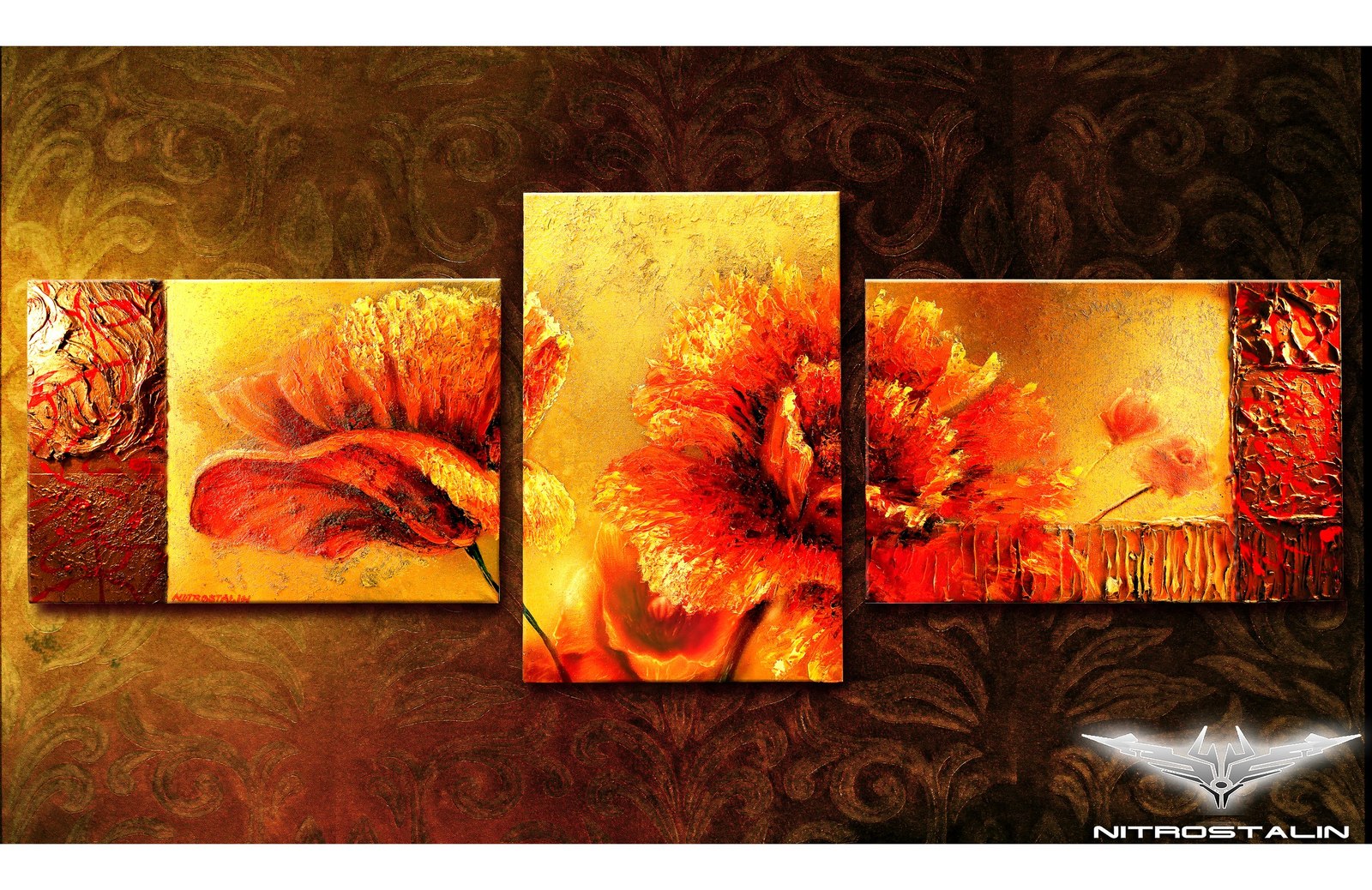 Modular picture - My, Polyptych, Painting, Oil painting, Flowers, Creation, Unusual gifts, Interior Design, Art