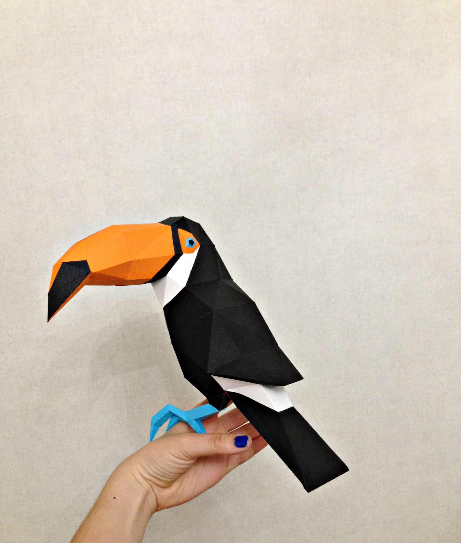 Toucan. - My, Pepakura, With your own hands, Handmade, Interior, Competition, Handmade, Needlework, Needlework without process, Longpost, Papercraft