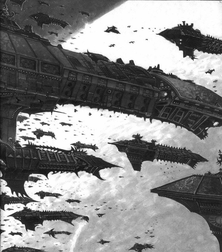 Fleet of Chaos - Warhammer 40k, Chaos, Wh Art, Space ships, Longpost