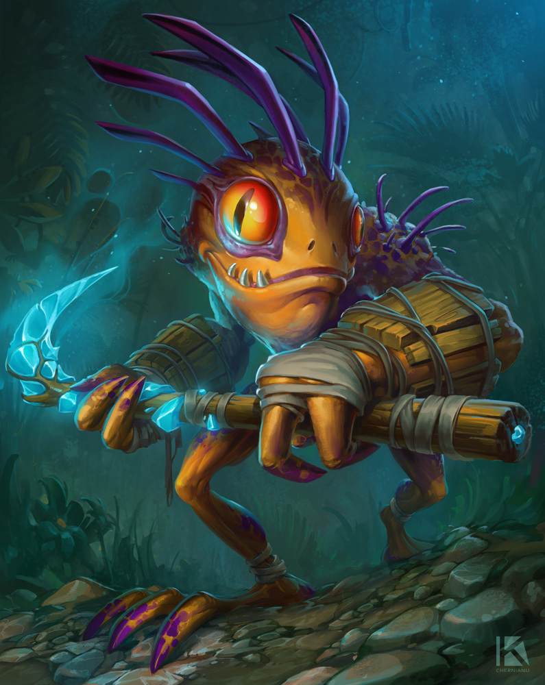 Murloc Fan Art - My, Hearthstone, Art, Drawing, My, Wow