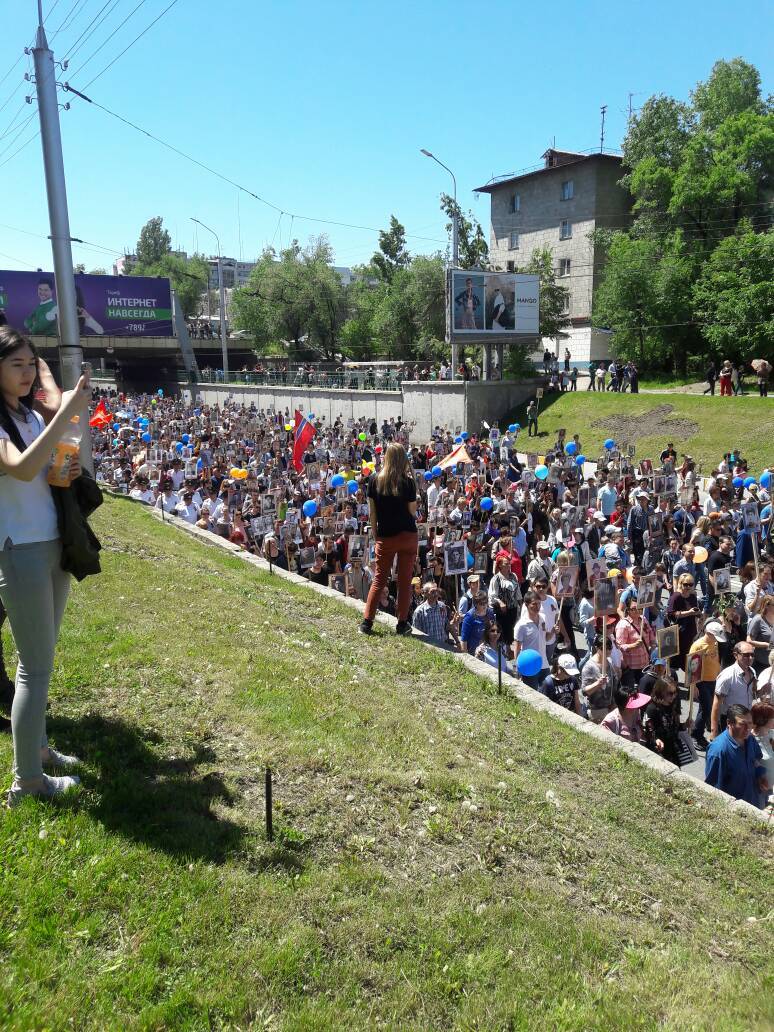 Immortal regiment in Bishkek. Kyrgyzstan/Kyrgyzstan - Immortal Regiment, May 9, Kyrgyzstan, Bishkek, Victory, Longpost, May 9 - Victory Day