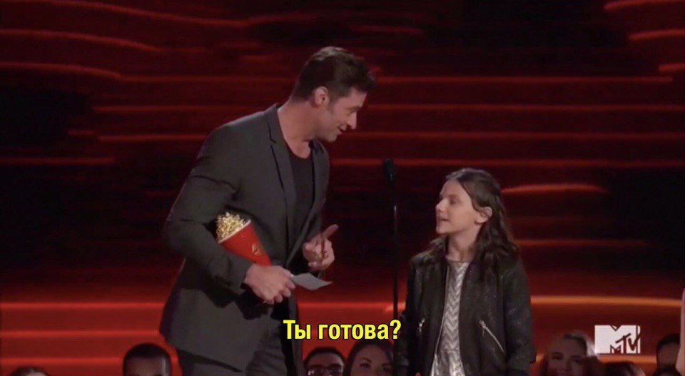 Hugh Jackman and Dafne Keen at MTV Movie Avards - Storyboard, Wolverine X-Men, MTV, Hugh Jackman, Daphne Keane, Logan