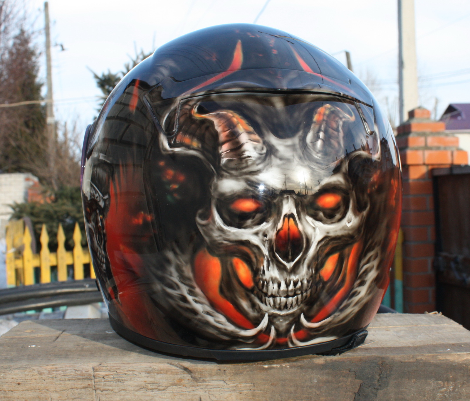 Airbrushing on a helmet Centurion (process) - My, Airbrushing, Airbrushing on the helmet, Moto, Airbrushing72, Tyumen, Tyumenaero, Tyumenaero, Longpost