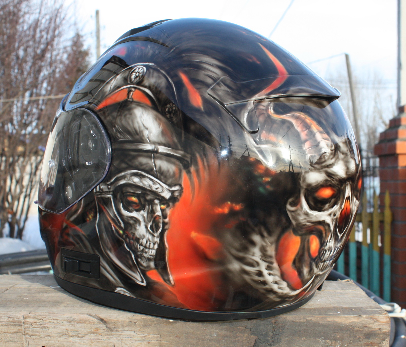 Airbrushing on a helmet Centurion (process) - My, Airbrushing, Airbrushing on the helmet, Moto, Airbrushing72, Tyumen, Tyumenaero, Tyumenaero, Longpost