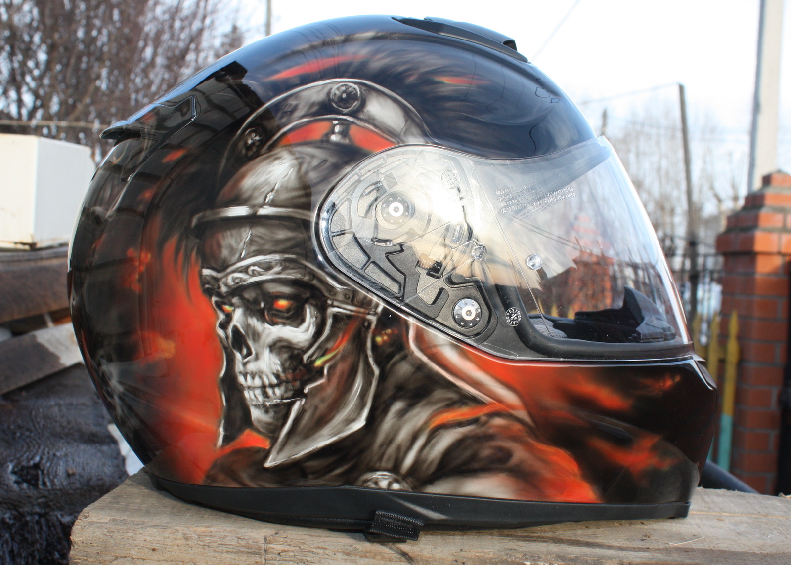 Airbrushing on a helmet Centurion (process) - My, Airbrushing, Airbrushing on the helmet, Moto, Airbrushing72, Tyumen, Tyumenaero, Tyumenaero, Longpost