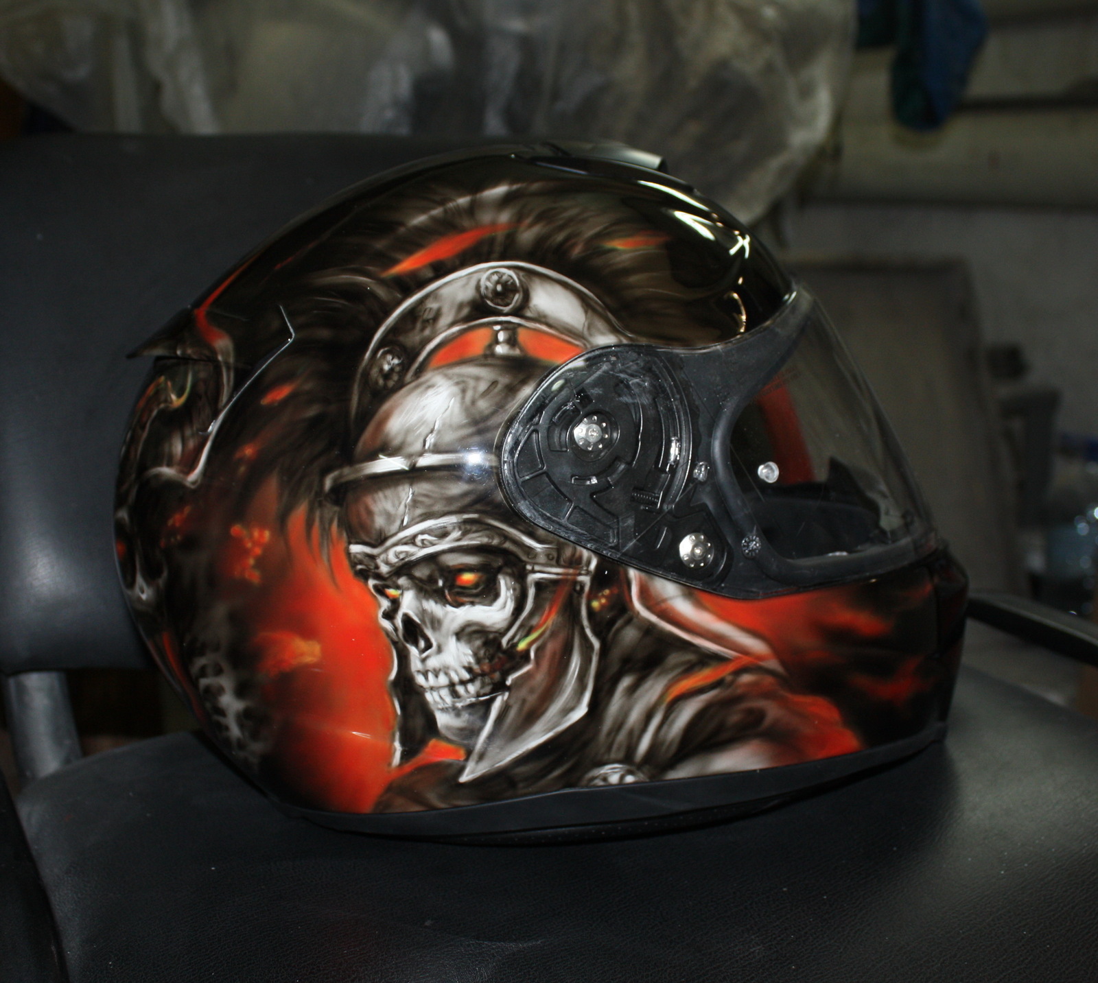 Airbrushing on a helmet Centurion (process) - My, Airbrushing, Airbrushing on the helmet, Moto, Airbrushing72, Tyumen, Tyumenaero, Tyumenaero, Longpost