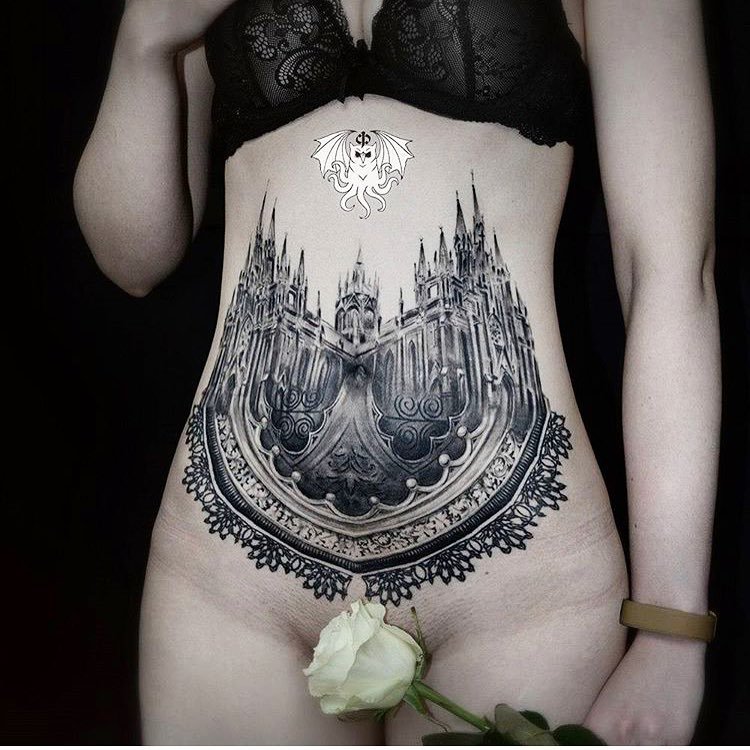 Architecture and CATulhu - Girls, Tattoo, Architecture, Cthulhu