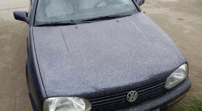 Cars of Kostanay residents were painted along with the fence of the parking lot - Kazakhstan, Kostanay, Longpost