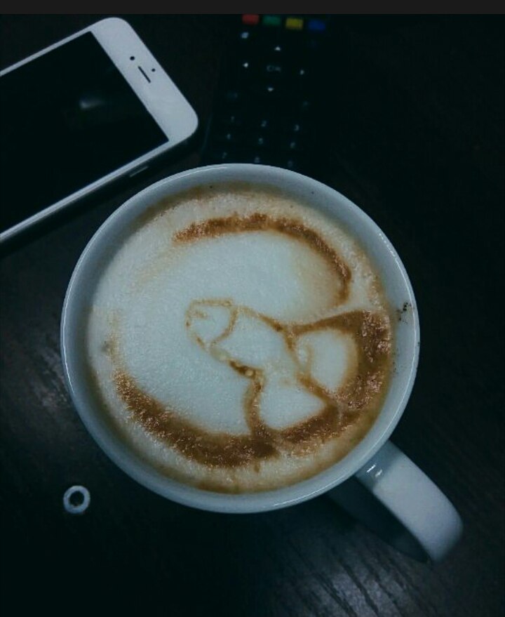 Morning will be Ohue..th) - Coffee, Drawing on coffee, How does the morning begin?