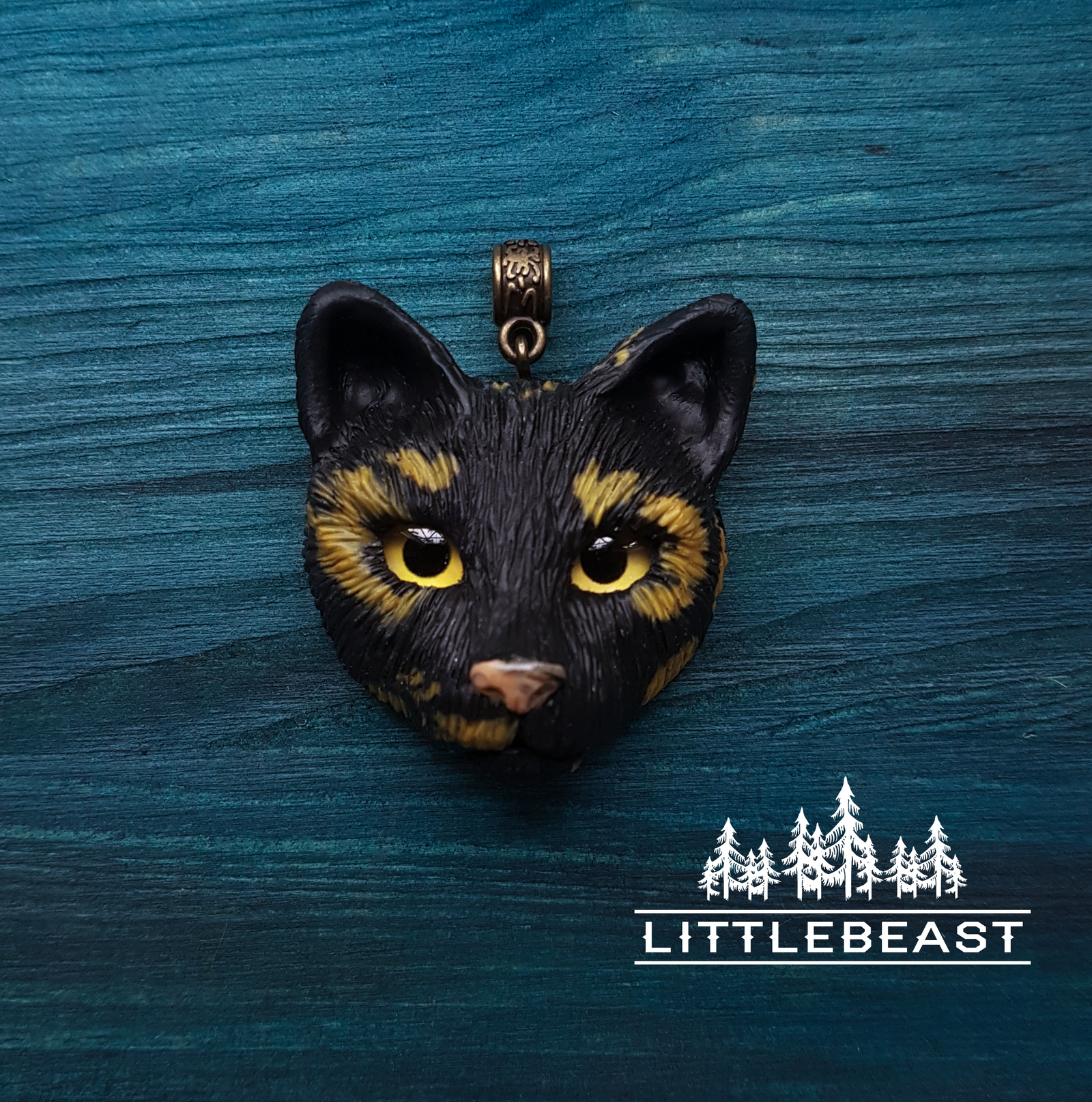 tortoiseshell cat - My, Polymer clay, Plastic, Black cat, cat, Pets, With your own hands, Longpost