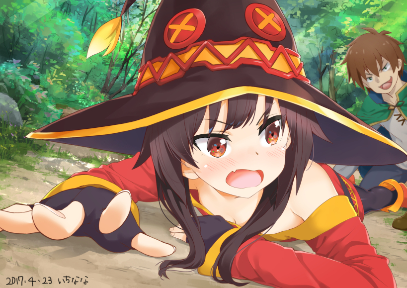 Insidious Kazuma. - Anime, Anime art, Konosuba, Megumin, Satou kazuma