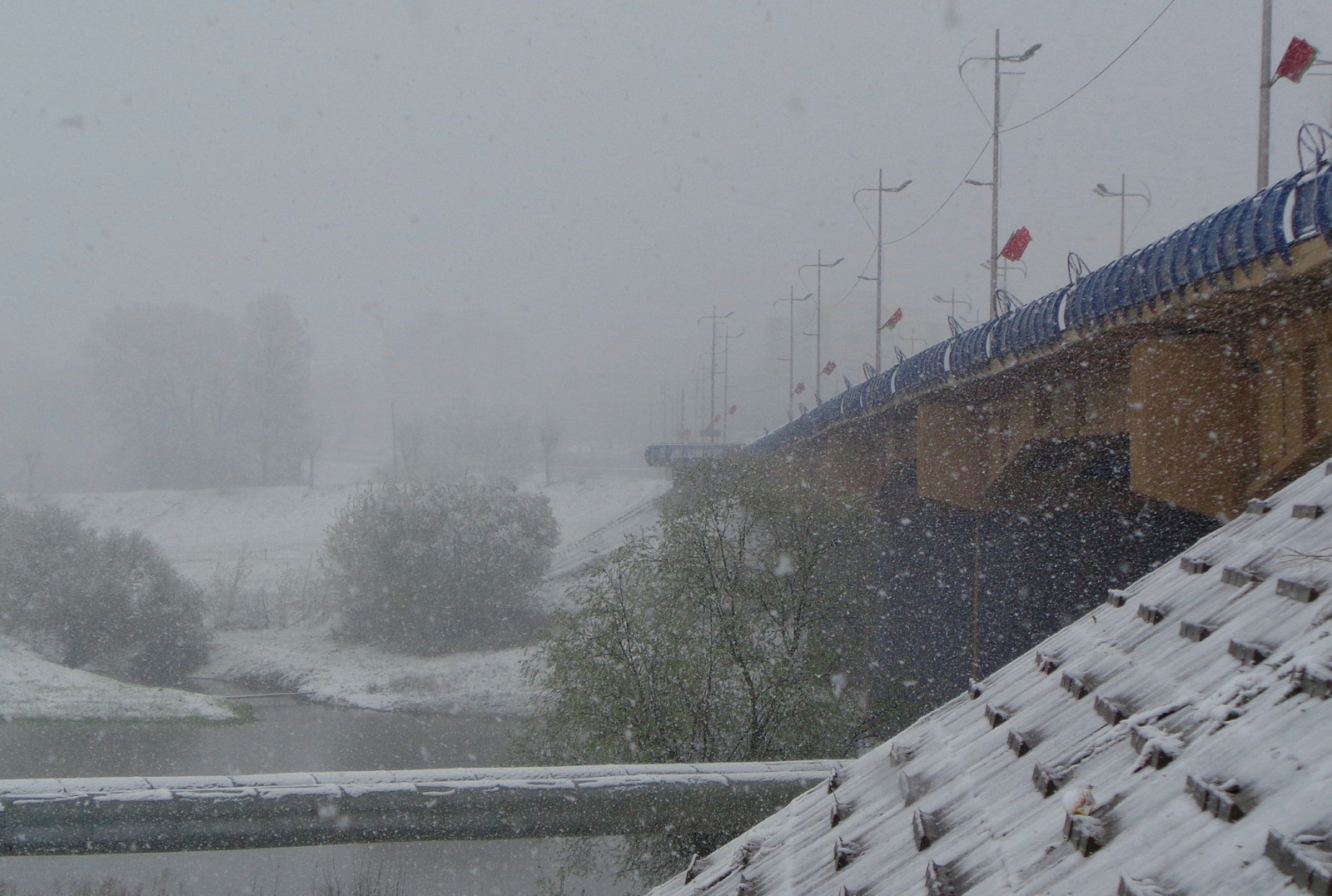 Just spring, just May... - My, Orsha, Republic of Belarus, May, 2017, Weather, Urbanphoto, Snow, Nature, Longpost