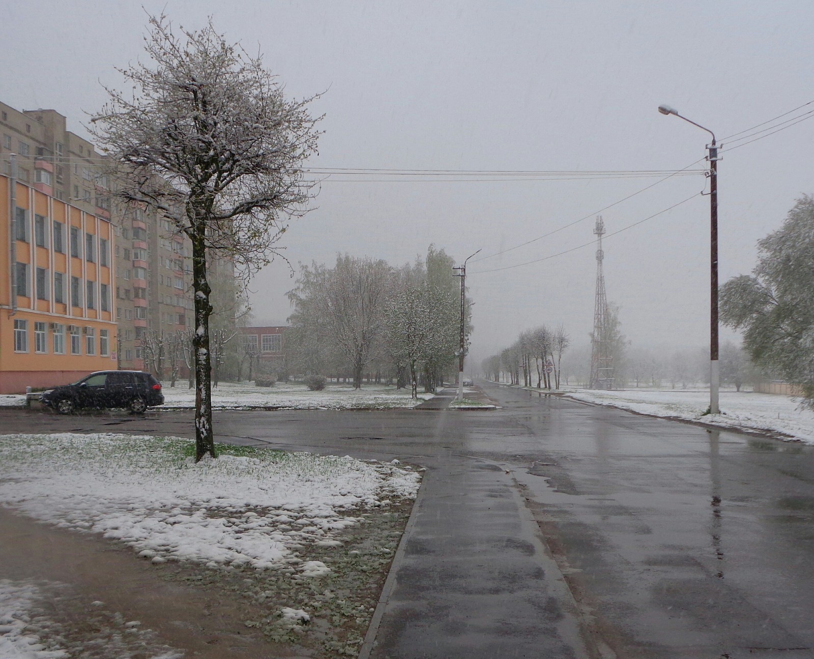 Just spring, just May... - My, Orsha, Republic of Belarus, May, 2017, Weather, Urbanphoto, Snow, Nature, Longpost