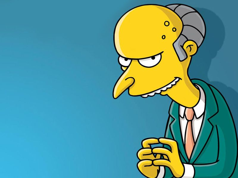 When the baldness really goes. - My, The Simpsons, Mr. Burns, Bald head