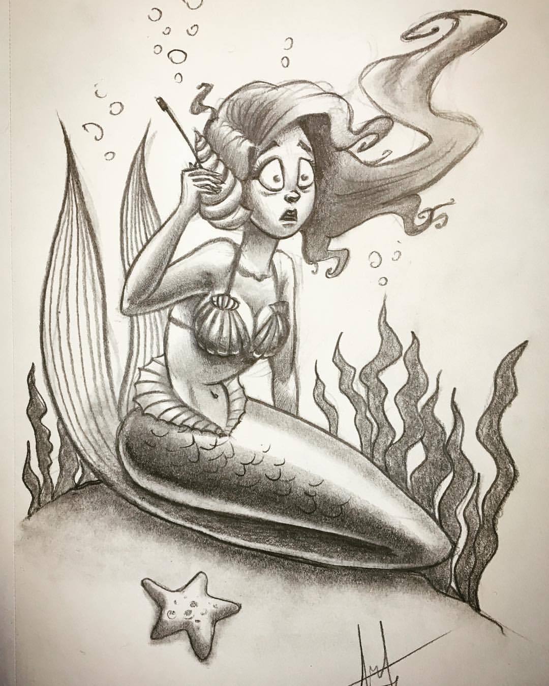 Mermaid Month (#MerMay) Part I - My, Mermaid, Drawing, Mermay, Longpost