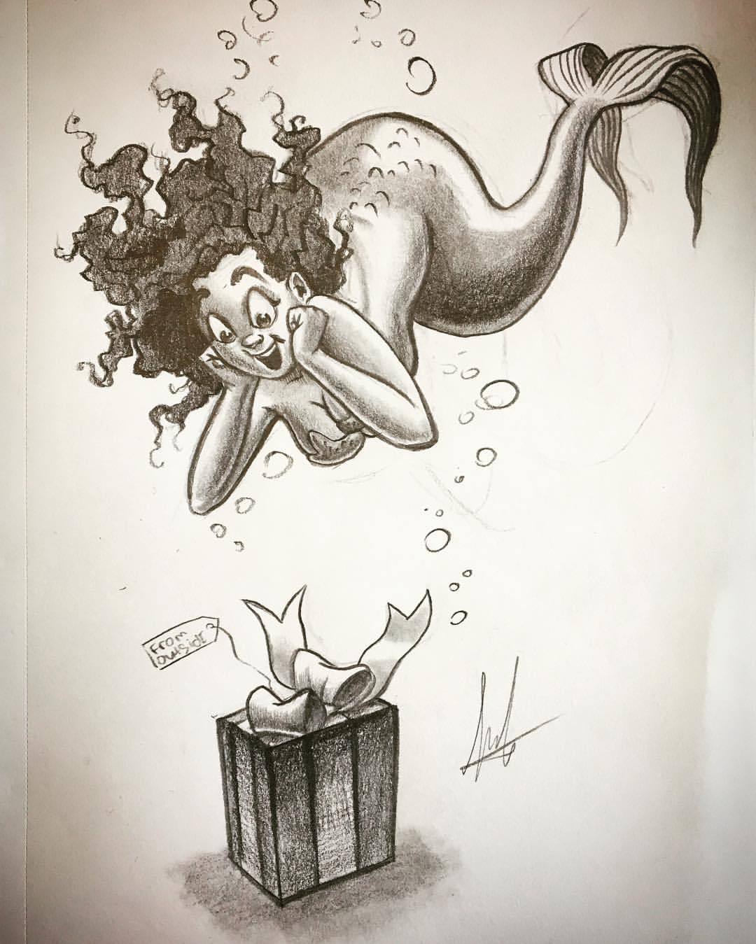 Mermaid Month (#MerMay) Part I - My, Mermaid, Drawing, Mermay, Longpost