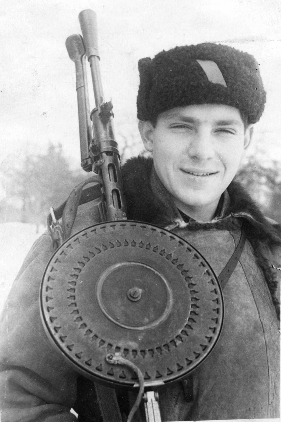 Portrait of a partisan machine gunner, Komsomol member P.K.Musienko - guerrilla war, Soviet partisans, , Partisans, To be remembered