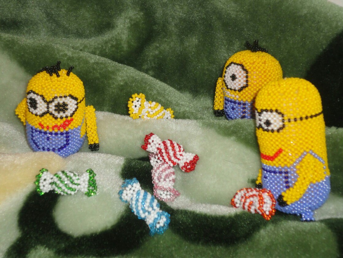 minions - My, Beads, Beading, Minions, Handmade, Android, Longpost