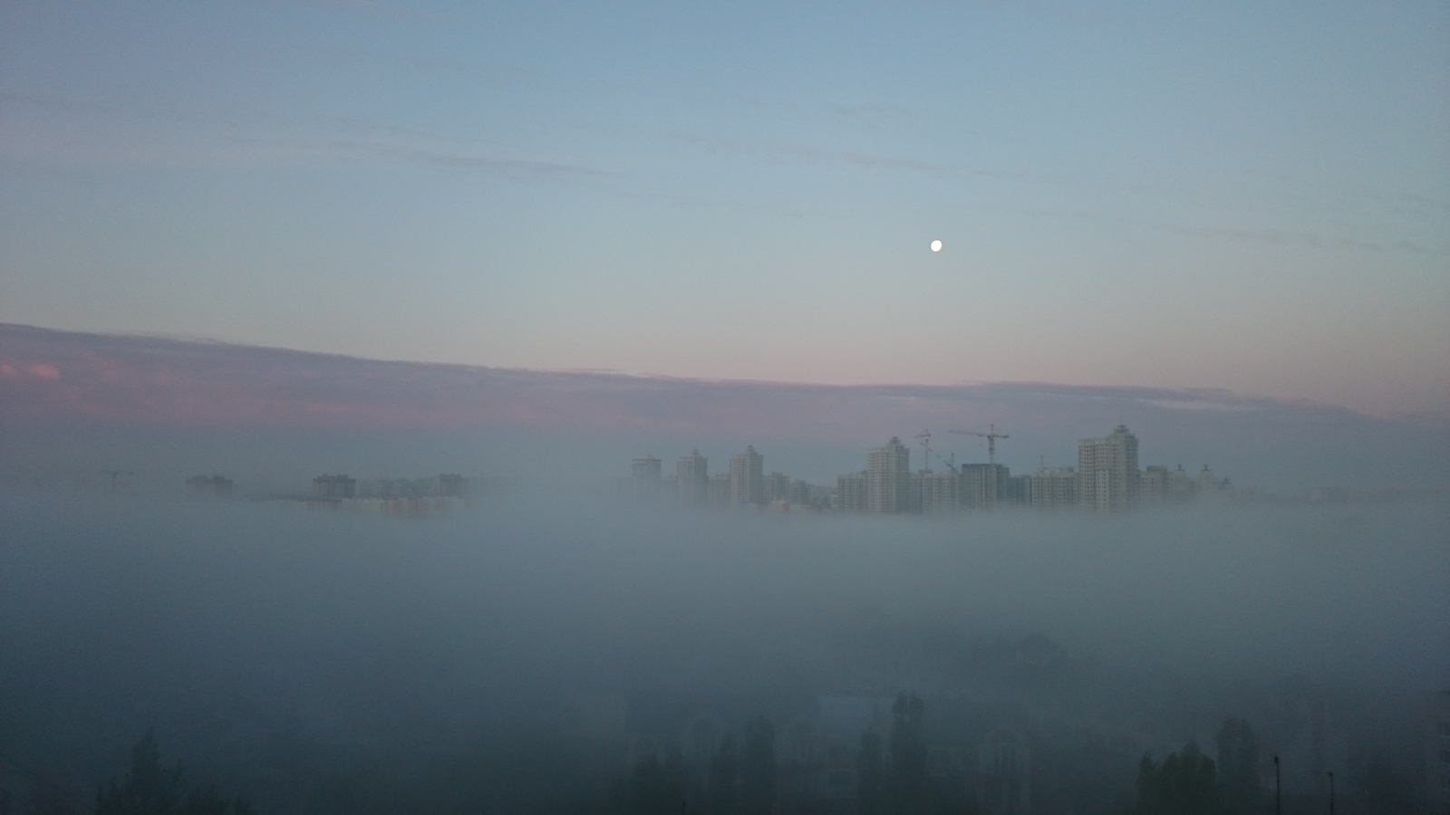 floating city - My, The photo, Morning, Voronezh, dawn, Fog, Insomnia