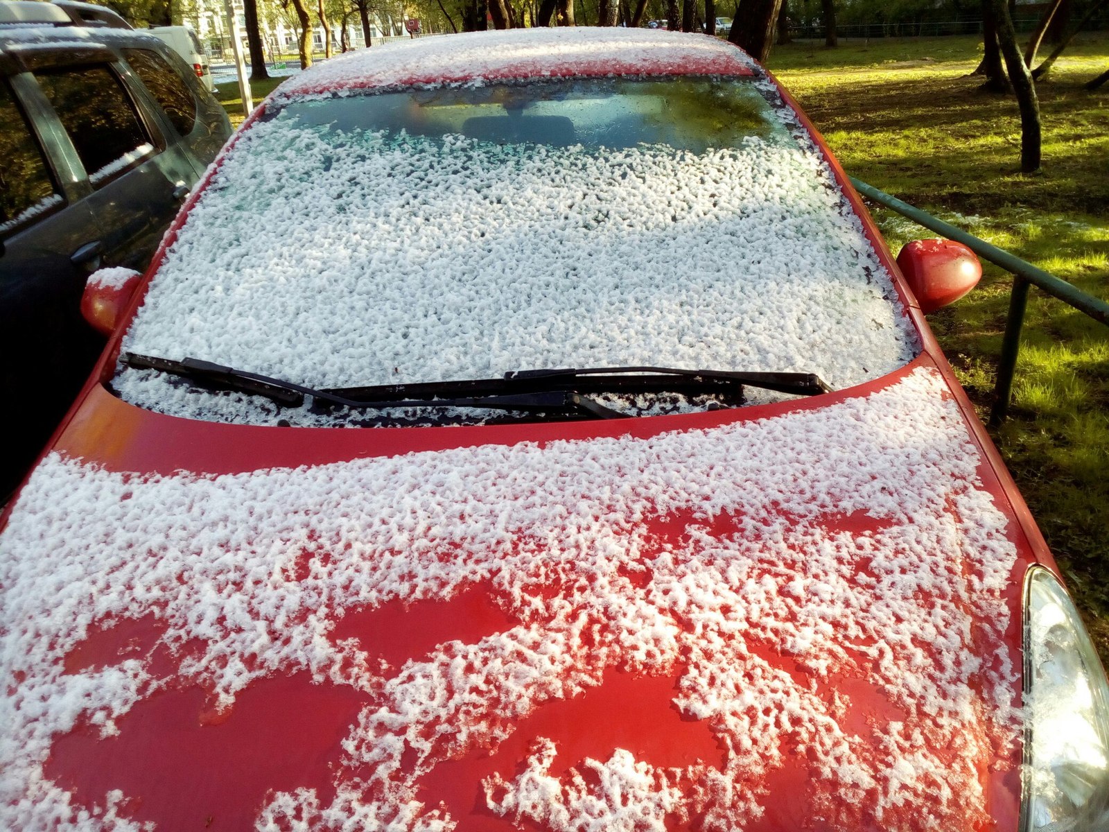 May morning ... so pleasant - My, Snow, Car, Cold