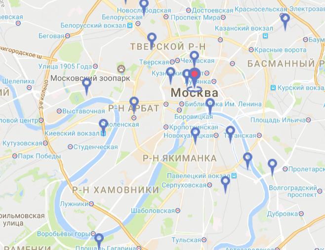 Search for any establishments on the map of Russia - My, World map, Map of Russia