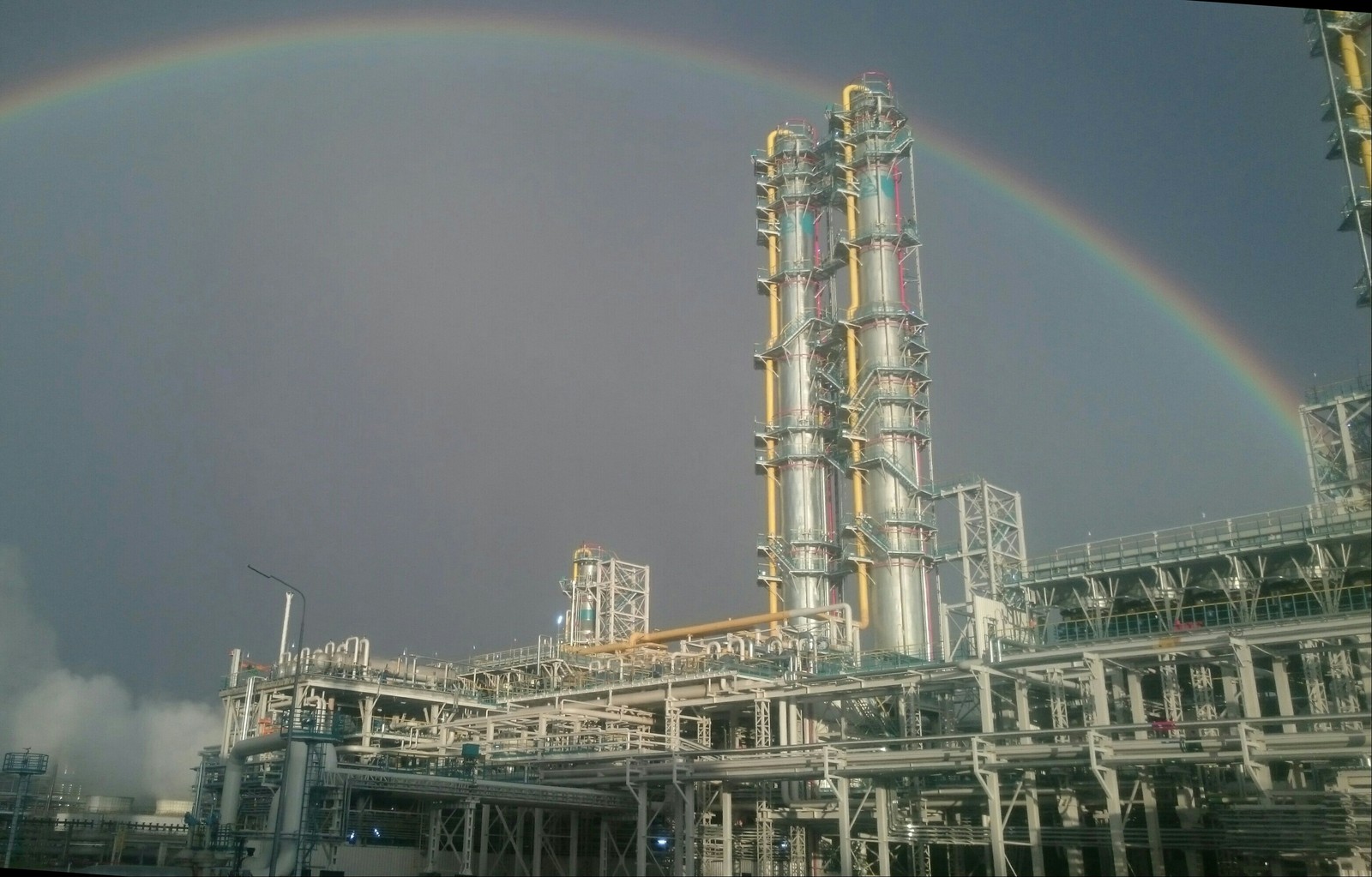 Beautiful at work today. - Work, Sibur, Rainbow, Factory