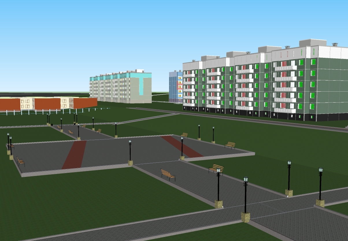 Three-dimensional model of the city of Karabash, Chelyabinsk region - My, Karabash, 3D graphics, Longpost, , , , Library