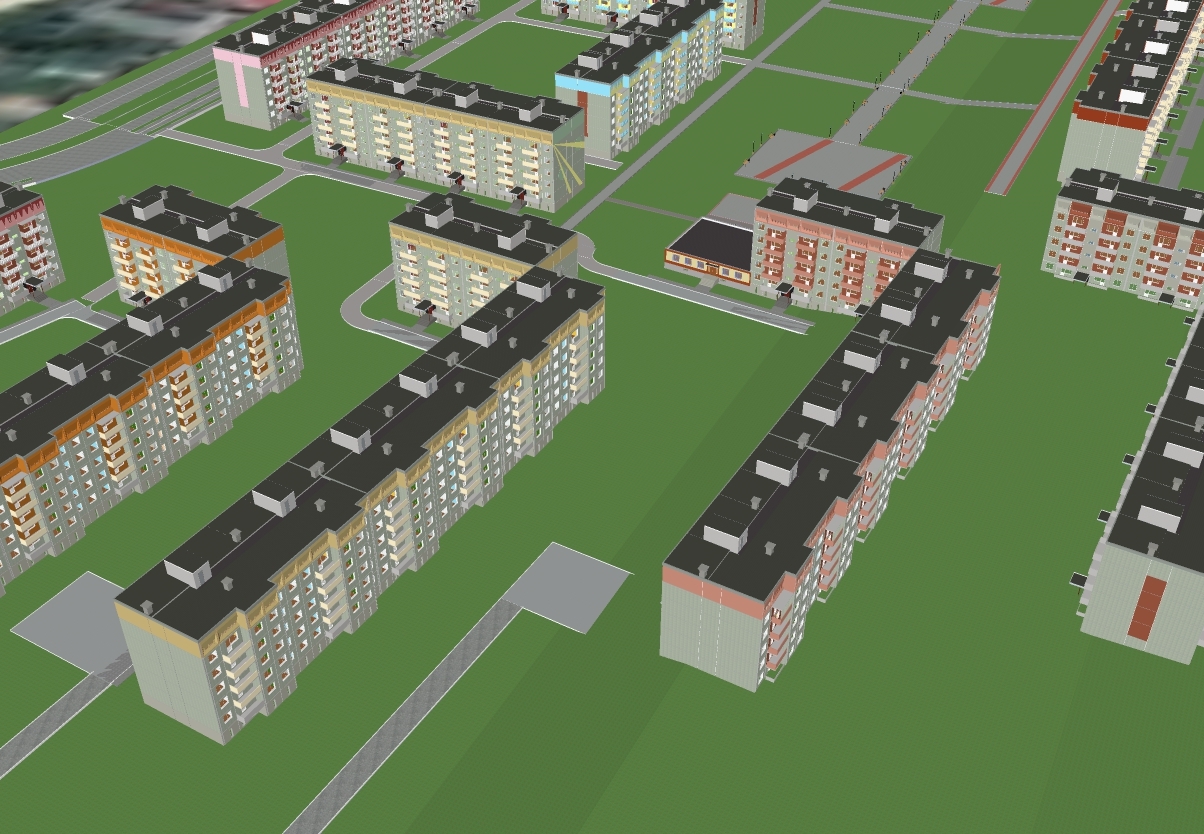 Three-dimensional model of the city of Karabash, Chelyabinsk region - My, Karabash, 3D graphics, Longpost, , , , Library