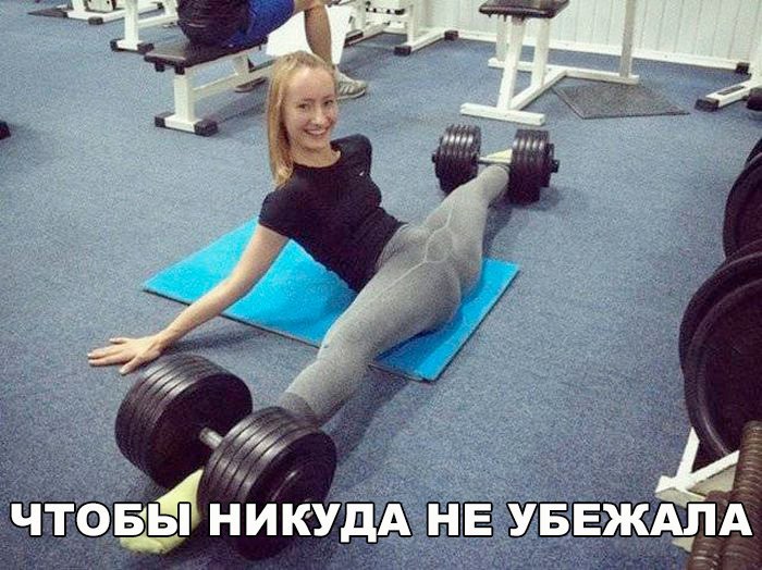 Stretching - Gym, Stretching, Sports girls, Dumbbells, Fitonyashka