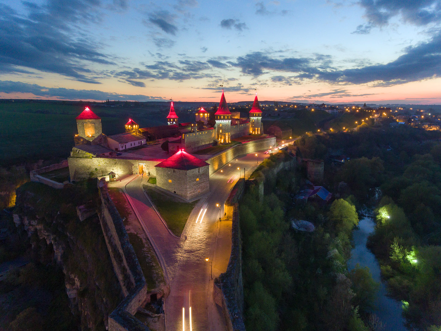 Kamenets Podolsky - The photo, Sky, Night city, beauty