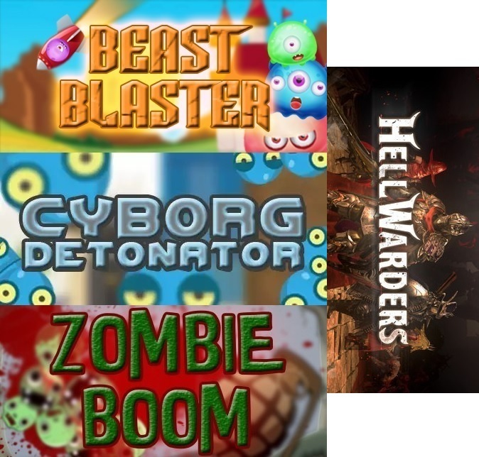 (STEAM) BEAST BLASTER + CYBORG DETONATOR + ZOMBIE BOOM (КК) & HELL WARDERS (BETA) - Beast blaster, Cyborg detonator, Zombie boom, Hell warders, Steam, Keys, Giveaway, Gleam, Ключи