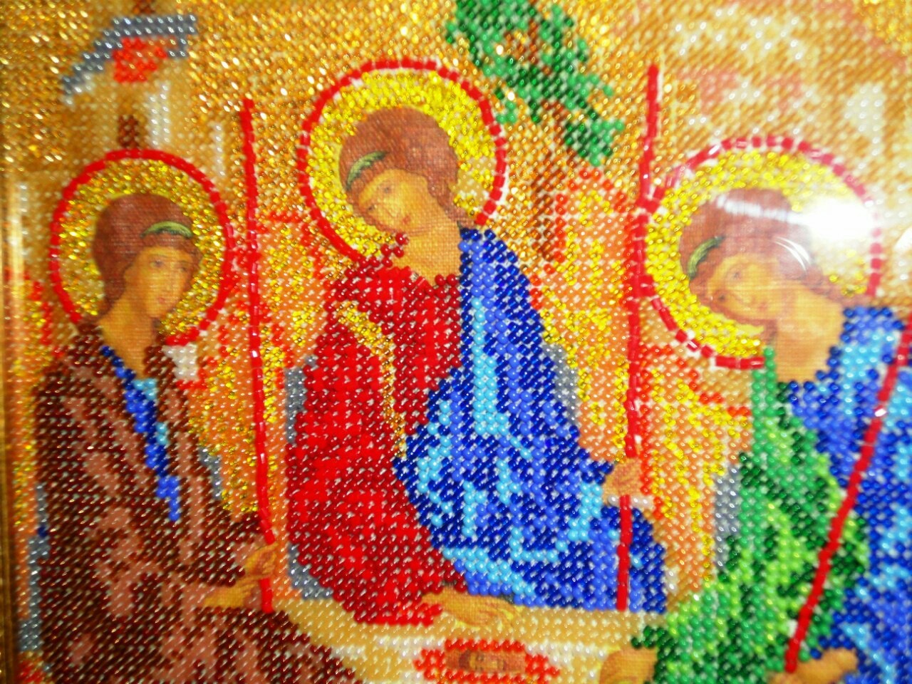 Embroidered icons - My, Beadwork, Icon, Religion, Handmade, Longpost