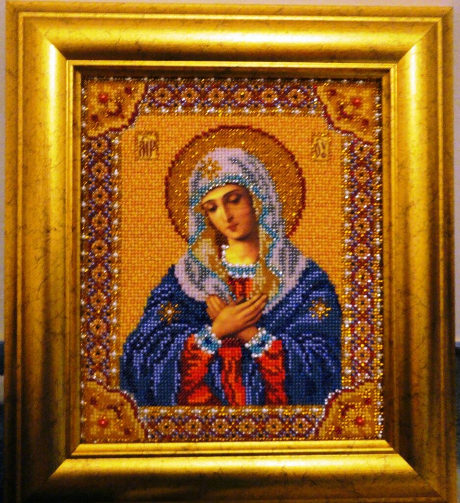 Embroidered icons - My, Beadwork, Icon, Religion, Handmade, Longpost