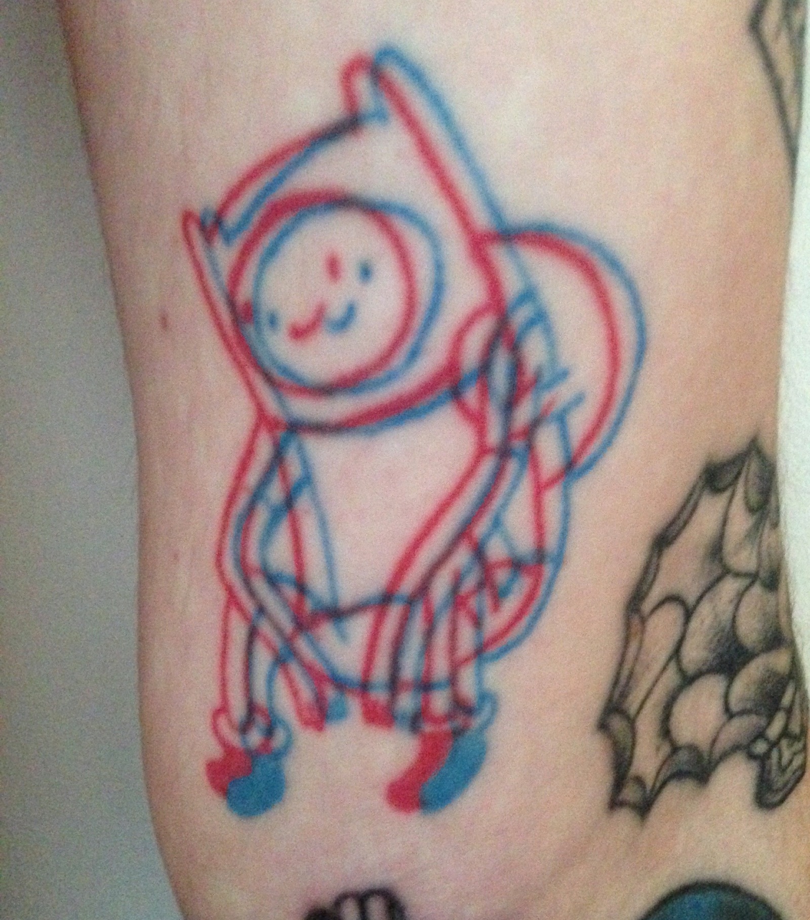 3d tattoo - My, Tattoo, Sketch, Finn, Finn the human